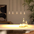 Lámpara colgante metal taupe 80x1,50 cm 5 luces GU10 - LULC0306