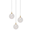 Lámpara colgante metal vidrio  tres luces de 43W cada una LED - LULC0311