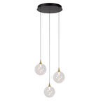 Lámpara colgante metal vidrio  tres luces de 43W cada una LED - LULC0311