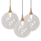 Lámpara colgante metal vidrio  tres luces de 43W cada una LED - LULC0311