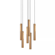 Cargar imagen en el visor de la galería, Lámpara colgante aluminio bronce Ø38 cm 6x6W LED - LULC0320
