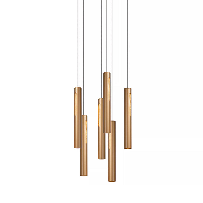 Lámpara colgante aluminio bronce Ø38 cm 6x6W LED - LULC0320