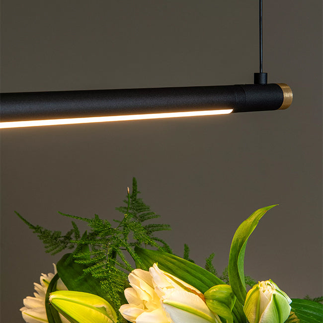 Lámpara colgante aluminio negro oro 1,521 cm 22W LED - LULC0322