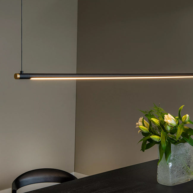 Lámpara colgante aluminio negro oro 1,521 cm 22W LED - LULC0322