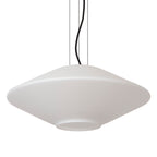 Lampara colgante vidrio opal Ø50x20 cm E27 - LULC0324
