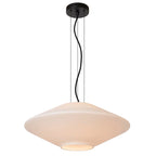 Lampara colgante vidrio opal Ø50x20 cm E27 - LULC0324