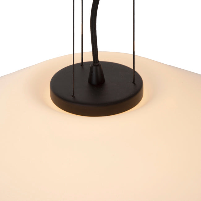 Lampara colgante vidrio opal Ø50x20 cm E27 - LULC0324