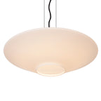 Lampara colgante vidrio opal Ø50x20 cm E27 - LULC0324