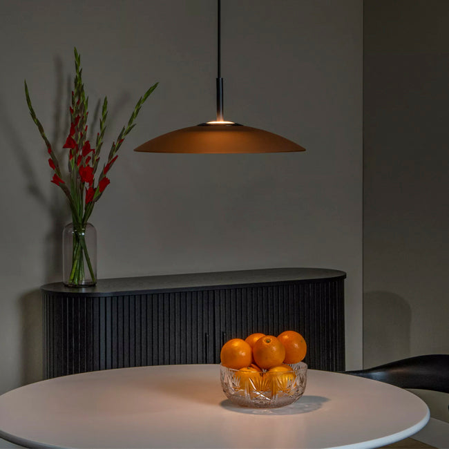 Lámpara colgante vidrio dimeable ámbar Ø 40 cm 11W 2700K LED - LULC0325