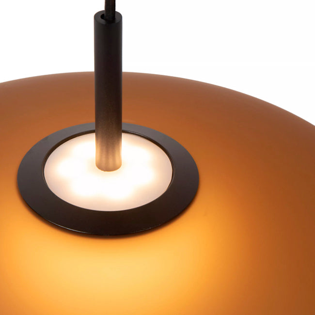 Lámpara colgante vidrio dimeable ámbar Ø 40 cm 11W 2700K LED - LULC0325