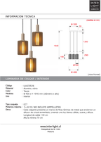 Lámpara colgante aluminio taupe Ø40cm 3 luces E27 - LULC0326