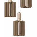Lámpara colgante aluminio taupe Ø40cm 3 luces E27 - LULC0326