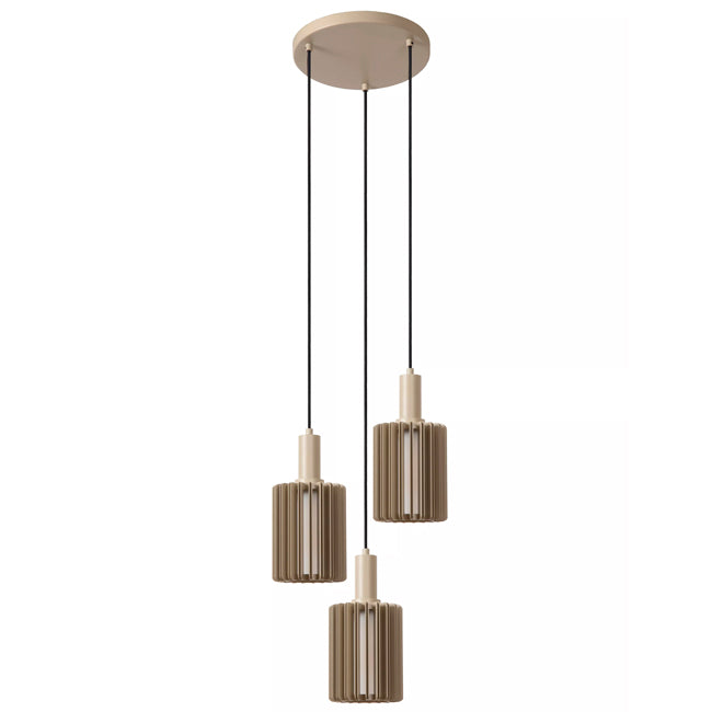 Lámpara colgante aluminio taupe Ø40cm 3 luces E27 - LULC0326