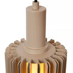 Lámpara colgante aluminio taupe Ø40cm 3 luces E27 - LULC0326