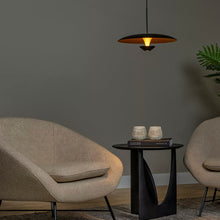 Cargar imagen en el visor de la galería, Lámpara colgante aluminio negro oro mate Ø40 cm 12W LED - LULC0327
