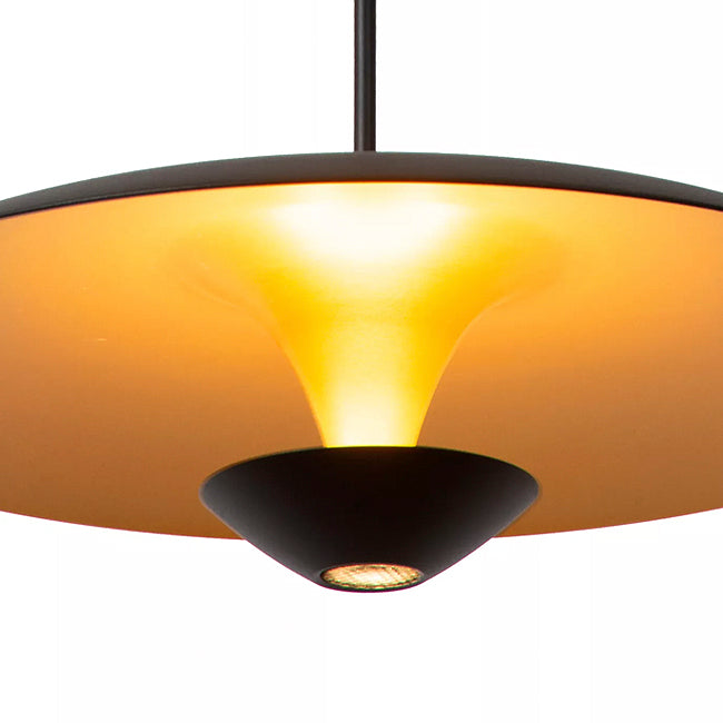 Lámpara colgante aluminio negro oro mate Ø40 cm 12W LED - LULC0327