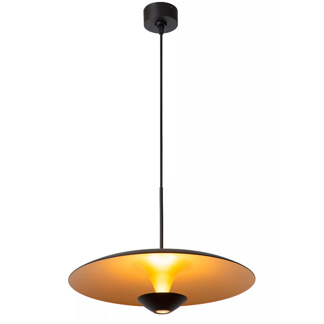 Lámpara colgante aluminio negro oro mate Ø40 cm 12W LED - LULC0327