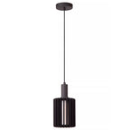 Lámpara colgante aluminio negro Ø15 cm E27 - LULC0328