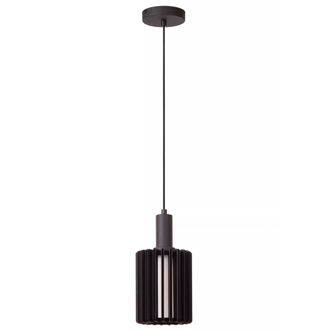 Lámpara colgante aluminio negro Ø15 cm E27 - LULC0328