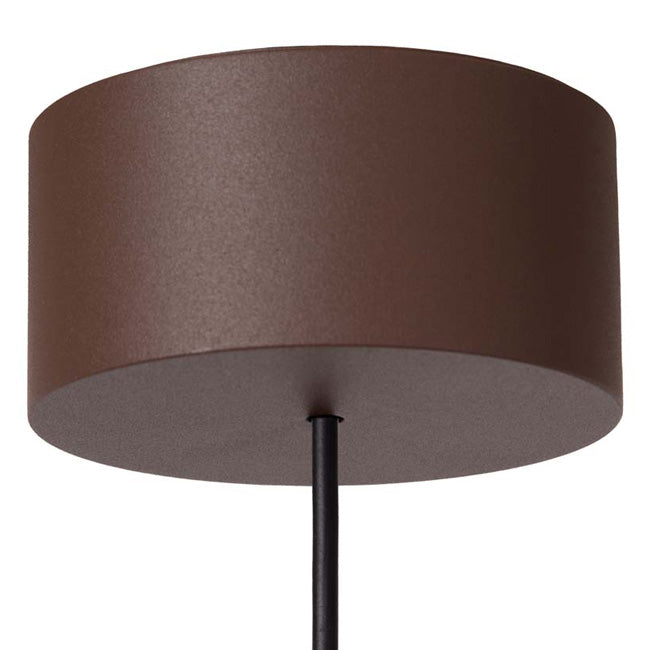 Lámpara colgante aluminio marrón óxido exterior interior IP54 Ø 11 cm 8 W  LED - LULC0330