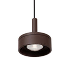 Lámpara colgante aluminio marrón óxido exterior interior IP54 Ø 11 cm 8 W  LED - LULC0330