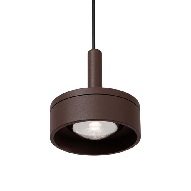 Lámpara colgante aluminio marrón óxido exterior interior IP54 Ø 11 cm 8 W  LED - LULC0330