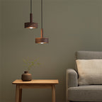 Lámpara colgante aluminio marrón óxido exterior interior IP54 Ø 11 cm 8 W  LED - LULC0330