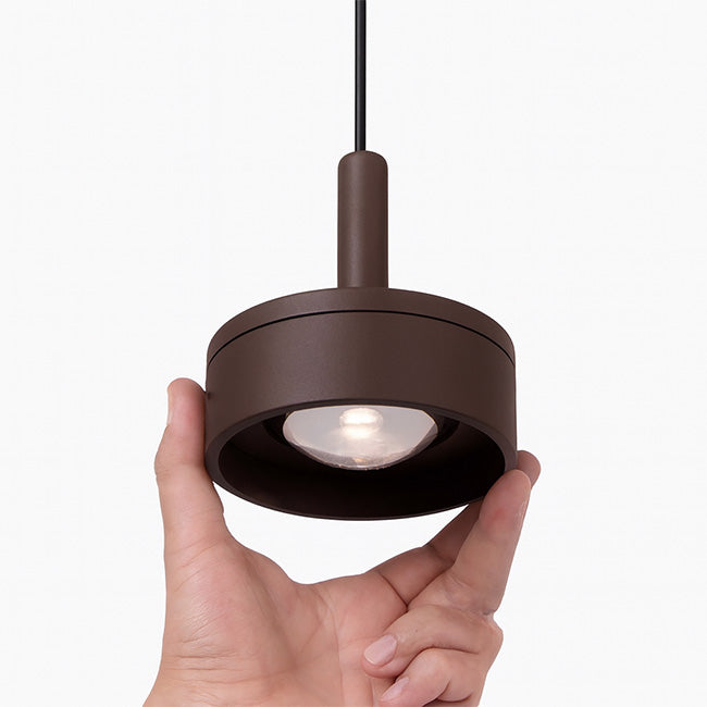Lámpara colgante aluminio marrón óxido exterior interior IP54 Ø 11 cm 8 W  LED - LULC0330