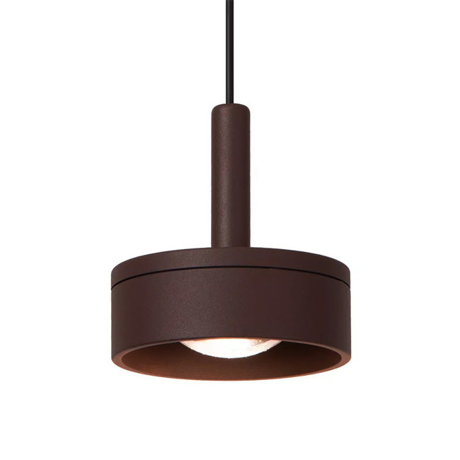 Lámpara colgante aluminio marrón óxido exterior interior IP54 Ø 11 cm 8 W  LED - LULC0330