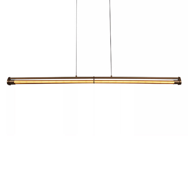 Lámpara colgante aluminio champán 2x16,5W sensor de movimiento de mano  - LULC0331