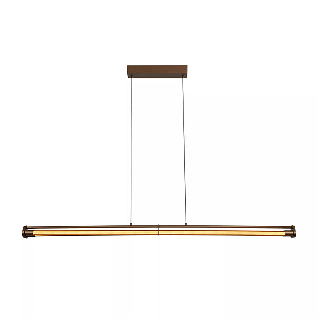 Lámpara colgante aluminio champán 2x16,5W sensor de movimiento de mano  - LULC0331
