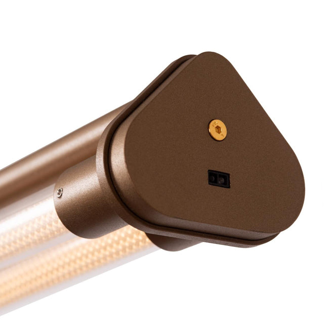 Lámpara colgante aluminio champán 2x16,5W sensor de movimiento de mano  - LULC0331