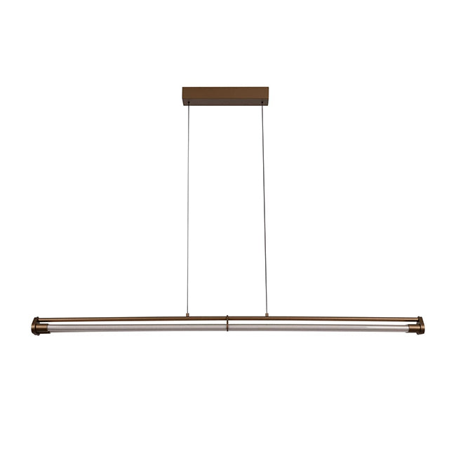 Lámpara colgante aluminio champán 2x16,5W sensor de movimiento de mano  - LULC0331