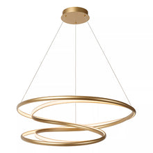 Cargar imagen en el visor de la galería, Lámpara colgante aluminio policloruro de vinilo oro mate dimeable Ø80cm 74W LED - LULC0334
