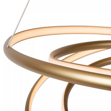 Cargar imagen en el visor de la galería, Lámpara colgante aluminio policloruro de vinilo oro mate dimeable Ø80cm 74W LED - LULC0334
