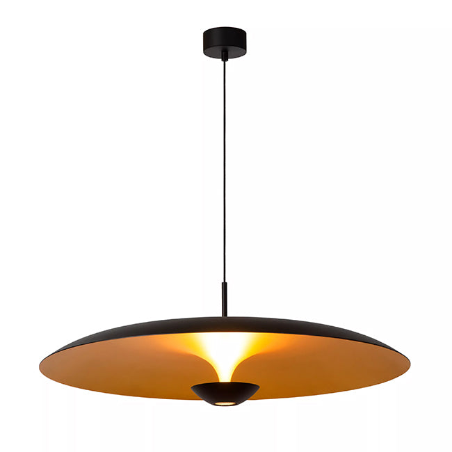 Lámpara colgante aluminio negro oro mate Ø80 cm 22w LED - LULC0335