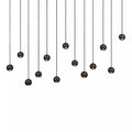 Lámpara colgante  alumnio negro café dimeable 130 cm 13x5,7W LED - LULC0338