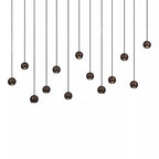 Lámpara colgante  alumnio negro café dimeable 130 cm 13x5,7W LED - LULC0338