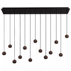 Lámpara colgante  alumnio negro café dimeable 130 cm 13x5,7W LED - LULC0338