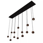 Lámpara colgante  alumnio negro café dimeable 130 cm 13x5,7W LED - LULC0338