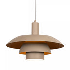 Lámpara colgante metal taupe Ø38x24,5 cm E27 - LULC0342