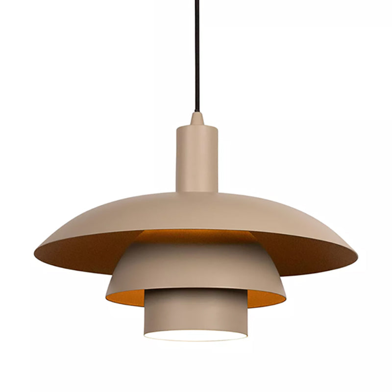 Lámpara colgante metal taupe Ø38x24,5 cm E27 - LULC0342