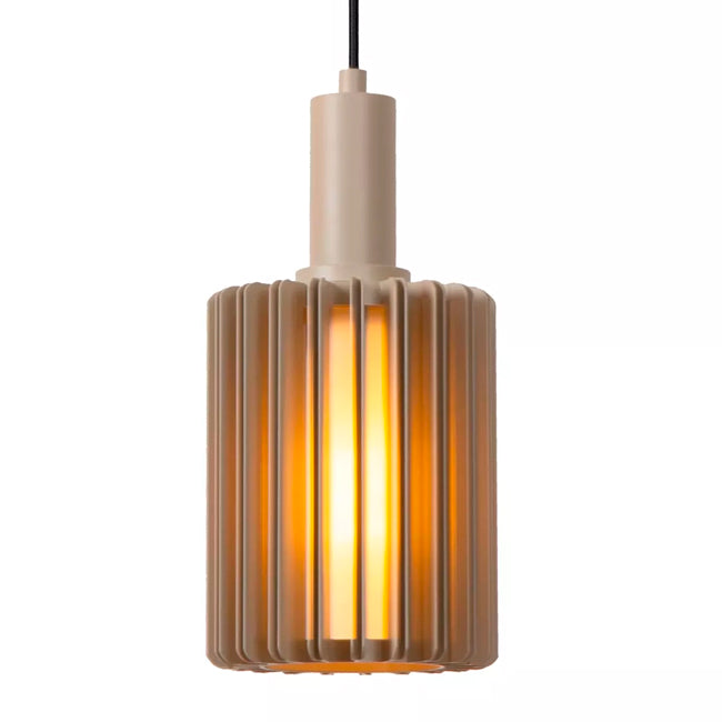 Lámpara colgante aluminio taupe Ø15 cm E27 - LULC0343