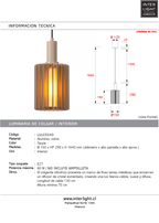 Lámpara colgante aluminio taupe Ø15 cm E27 - LULC0343