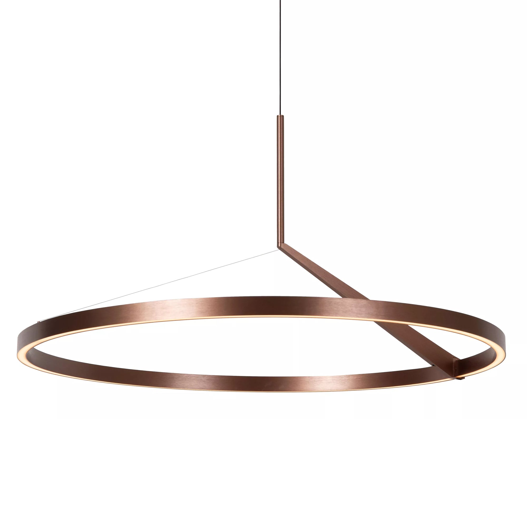 Lámpara colgante alumino café con sensor de movimiento Ø 80 cm 50W LED - LULC0345