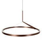Lámpara colgante alumino café con sensor de movimiento Ø 80 cm 50W LED - LULC0345
