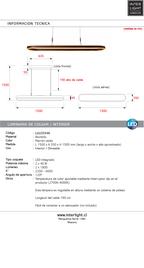 Lámpara colgante aluminio marrón oxido 1,50 cm 2x40W - LULC0346