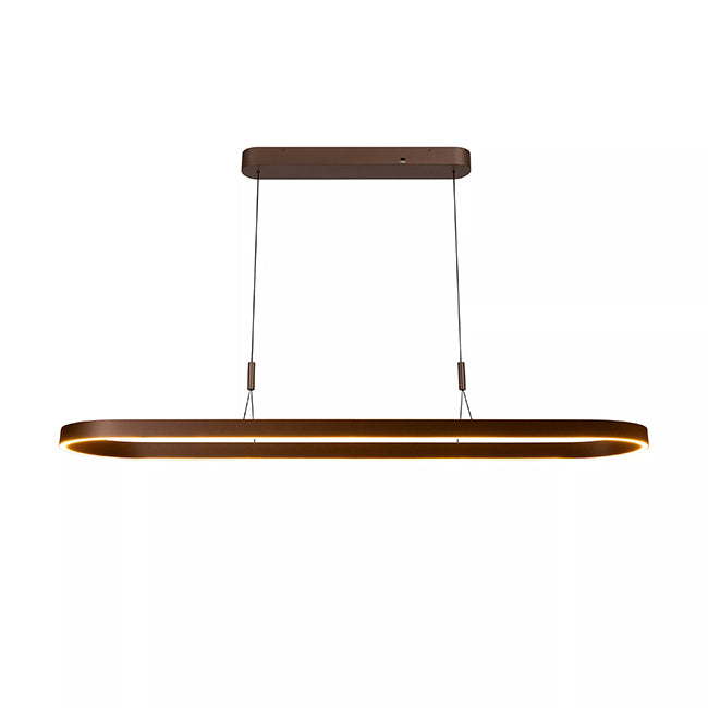 Lámpara colgante aluminio marrón oxido 1,50 cm 2x40W - LULC0346