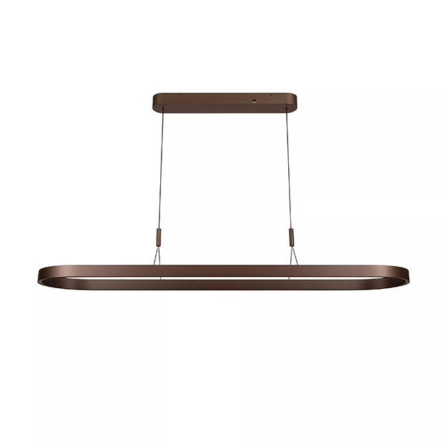 Lámpara colgante aluminio marrón oxido 1,50 cm 2x40W - LULC0346