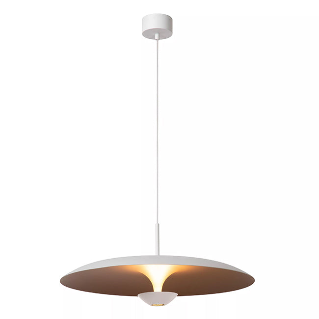 Lámpara colgante aluminio blanco oro mate Ø60 cm 16w LED - LULC0347